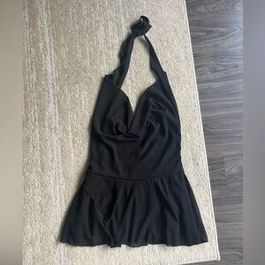 SHEIN Black Halter Mini Dress